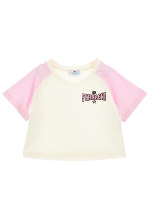 T-shirt in cotone bicolore CHIARA FERRAGNI | 51A61912052990